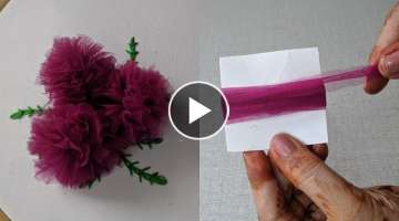 Amazing Hand Embroidery flower design trick with Very Easy Hand Embroidery flower design