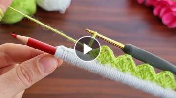 Wow! super idea how to make eye catching crochet flower ✔ süper fikir göz alıcı tığ işi ...