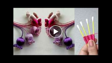 Amazing Hand Embroidery flower design trick | Very Easy Hand making Latkan design idea:Saree/Blou...