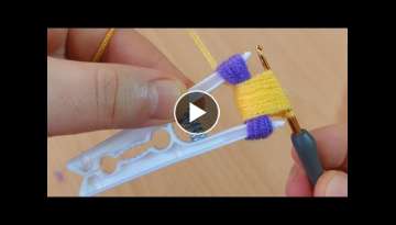 wow!!!! crochet with gripper super idea / vov !! süper bir fikir mandal ile tığ işi