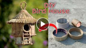 Making Bird House from Waste Material/How to make bird nest/Garden decoration ideas