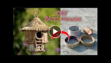 Making Bird House from Waste Material/How to make bird nest/Garden decoration ideas