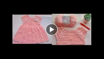Canesu tejido a crochet para bebe 3 a 6 meses - Utilizando lana gruesa
