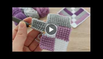 Super Easy Tunisian Croched Knitting Model 