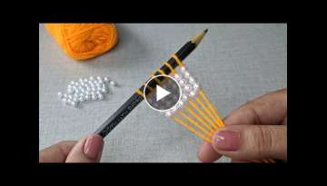 New Amazing Hand Embroidery Flower design trick.Easy Hand Embroidery Flower design idea: Kurti