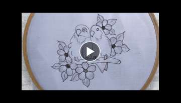 Very beautiful hand embroidery design tutorial l Easy parrot embroidery design l Basic stitches