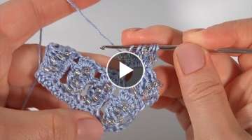 Don't miss out! Crochet Easy and Interesting /Crochet with Seed Beads/ My Own Stitch Pattern