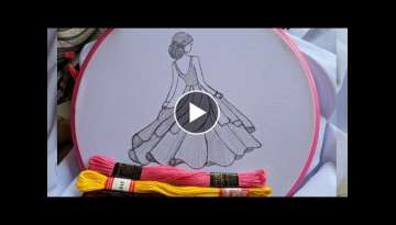 Amazing Hand Embroidery Doll design tutorial | Beautiful Hand Embroidery Doll design stitch