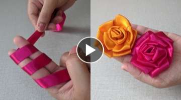Amazing Hand Embroidery flower design trick | Very Easy Rose flower design idea