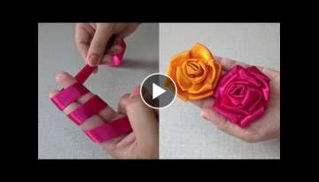 Amazing Hand Embroidery flower design trick | Very Easy Rose flower design idea