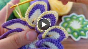crochet very easy knitting pot holder, coaster 