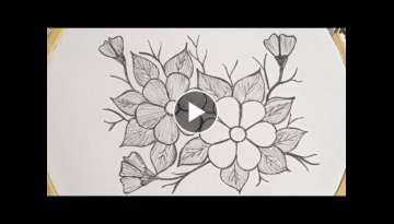 Very beautiful hand embroidery flower design stitches_elegant flower embroidery_हाथ कढ...