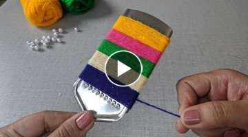 Amazing Hand Embroidery flower design trick.3d Easy Hand Embroidery flower design idea