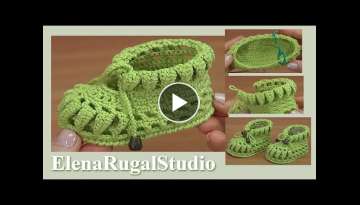 How to make Crochet Baby Shoes/Crochet Baby Booties Pattern/CROCHET 3D