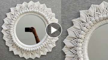 DIY ESPEJO en MACRAME (paso a paso) PRINCIPIANTES | DIY Macrame Mirror step by step