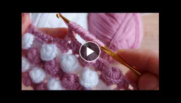 Tığ işi çok kolay örgü deniz kabuğu modeli crochet easy knitting model