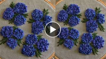 Hand Embroidery tutorial : French knot & fly Stitch | All over Design tutorial