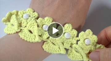 Mesmerizing Crochet Beauty/Crochet Flower and Leaf/ Crochet with BEADS/Crochet