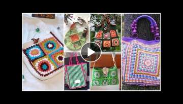 Crochet multicoloured tote bag/ shoulder bag / handbag designs