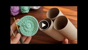 Very Nice İdea!Look what I made from the toilet paper roll we threw in the trash TREND CROCHET ...