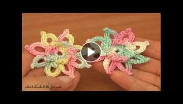 Crochet Small Pretty 8 Petal Flower /Free Crochet Flower Patterns