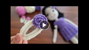 Super beautiful hair clip Crochet Knitting making -