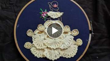 Hand Embroidery Doll design Tutorial | Beautiful & New Hand Embroidery Stitch | 3d Hand Embroider...