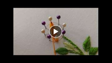 Beautiful flower design with easy trick|hand embroidery tutorial