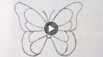 Beautiful Butterfly Embroidery for Dress/Kurti/Cushion using Basic Stitches (Hand Embroidery Work...