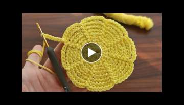 SUPERB BEAUTIFUL Super easy How to crochet a coaster supla 