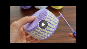 INCREDIBLE MUY HERMOSO Crochet Mini Gift Bag Mini bolsa de regalo de ganchillo