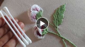 very easy flower design|hand embroidery|design