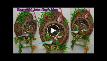 Jute Craft Idea For Home Decoration/ Best Out of Waste Idea/ DIY Beautiful Bird House with Jute