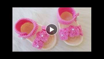 En Kolay ve Güzel Süslü Bebek Sandalet Yapımı