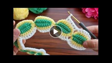 Wow! Crocheted leaves lined up in rows turned out great.Make and sell belts,purse handles,hair ba...