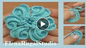 3D Spiral Crochet Flower