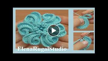 3D Spiral Crochet Flower