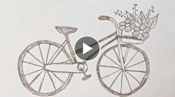 Very beautiful bicycle hand embroidery design tutorial- easy and simple stitches by hand