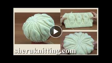 Crochet Leaf Stitch Hat/ CROCHET LEAF STITCH PATTERN