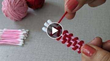 Amazing Hand Embroidery flower design trick. Easy Hand Embroidery flower design idea