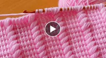 Super esay Tunisan knitting Crochet beybi blanket