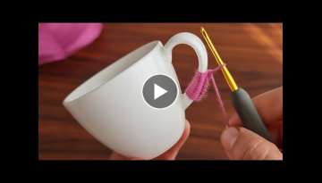 Super Easy Crochet Knitting Gorgeous Knitting With Coffee Cup