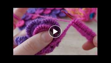 Tığ işi tunus işi çok güzel çok kolay örgü modeli how to tunisian crochet knitting model
