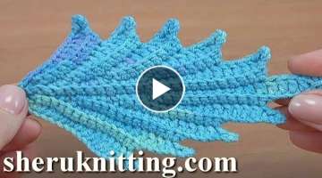 Crochet Flat Leaf Tutorial 43 Feuille plate au crochet