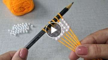 Amazing Hand Embroidery Flower design idea.New Easy Hand Embroidery Flower design trick