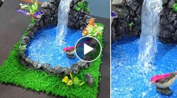 Best out of Waste /Beautiful Waterfall making at home