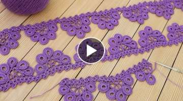  Сrochet lace braid ribbon tape tutorial