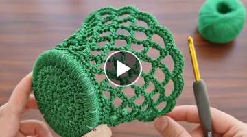 SUPERB BEAUTIFUL MUY BONİTO Super easy Very useful crochet decorative basket making.