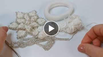How to Crochet a Scrunchie with Flower. Hair Ties (Fast & Easy)/Crochet Flower Pattern