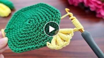 Super beautiful motif crochet coaster , table mat , pot coaster knitting supla model...